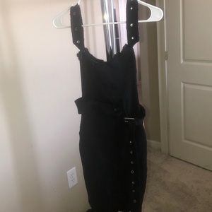 Form fitting black dress